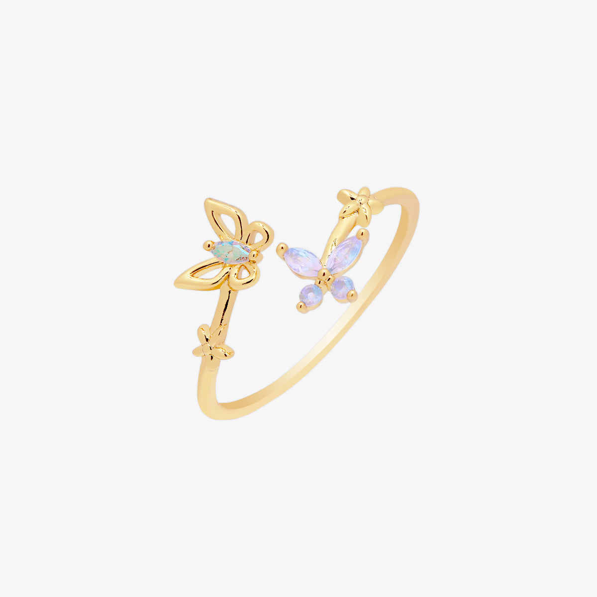 Smoky Topaz Moonstone Butterfly Ring – Elegant Boho Jewelry for Women | Perfect for Weddings, Parties & Everyday Wear