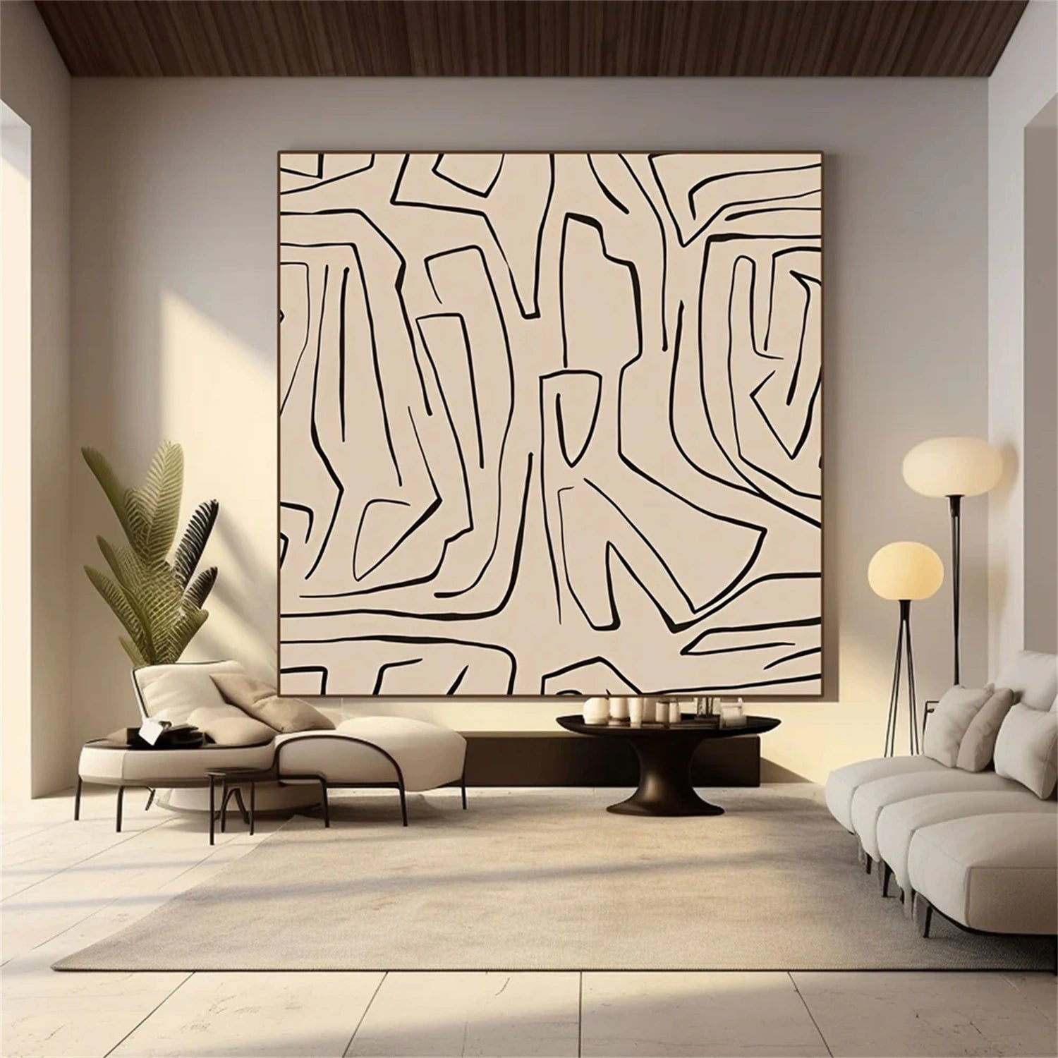 Abstract Tranquility Art Painting #WS216 - Modern Wall Decor for Living Room, Bedroom & Office - Calming Abstract Canvas Artwork for Home & Office Decor