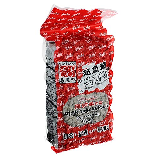 Premium Black Bubble Tea Boba Tapioca Pearls - 2.2lb Bulk Pack (6 Pack) | Perfect for Milk Tea, Smoothies & Desserts | Ready in 5 Minutes | Vegan & Gluten-Free