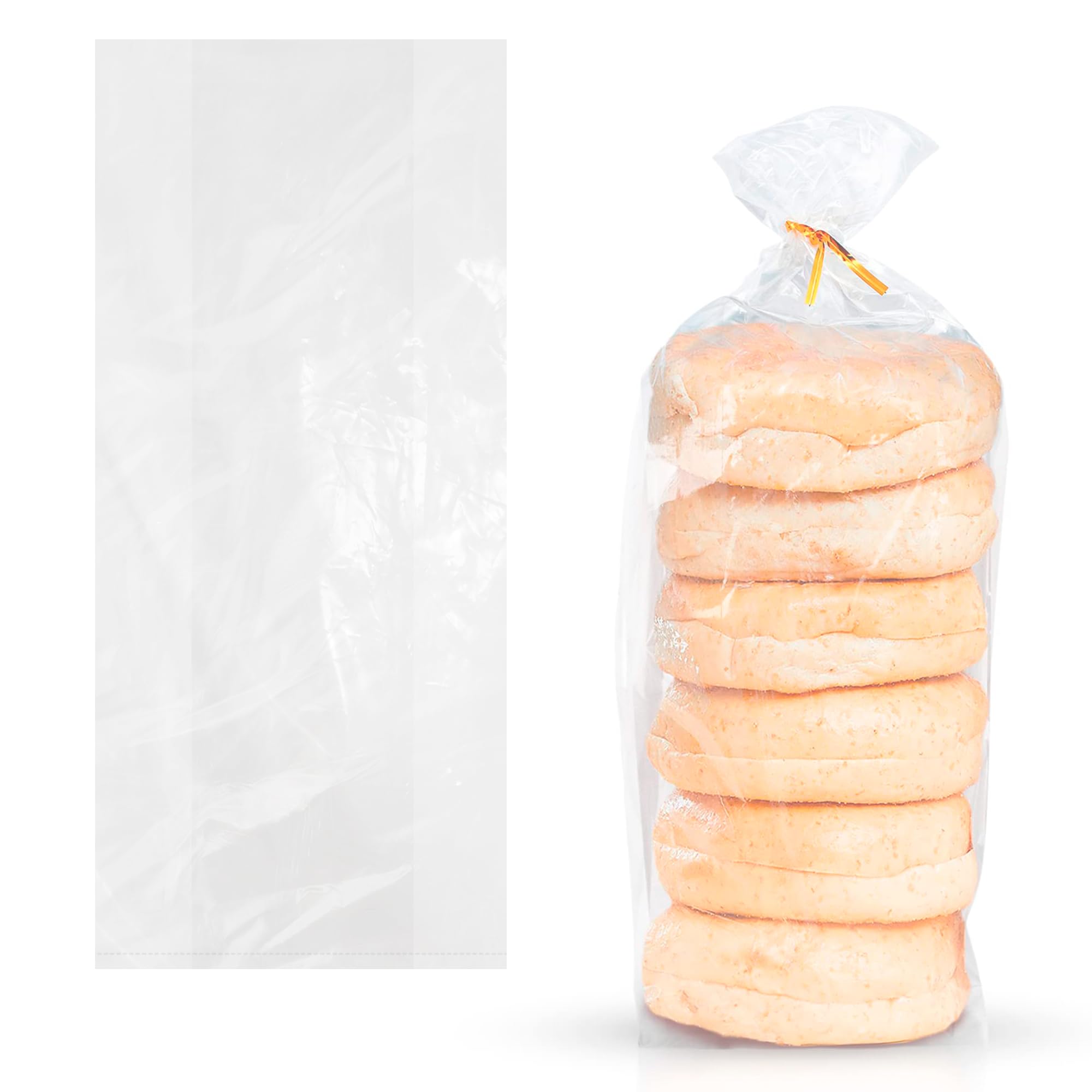 APQ Clear Plastic Bread Bags for Homemade Bread - 5x4x15 Inch, 1000 Pack 1 Mil Polyethylene Gushh Bags with Open Top | Water-Resistant, Food Safe Storage Bags for Bread, Pastries, Cookies & Baked Goods | Perfect for Home Baking, Bakery Business & Food Storage