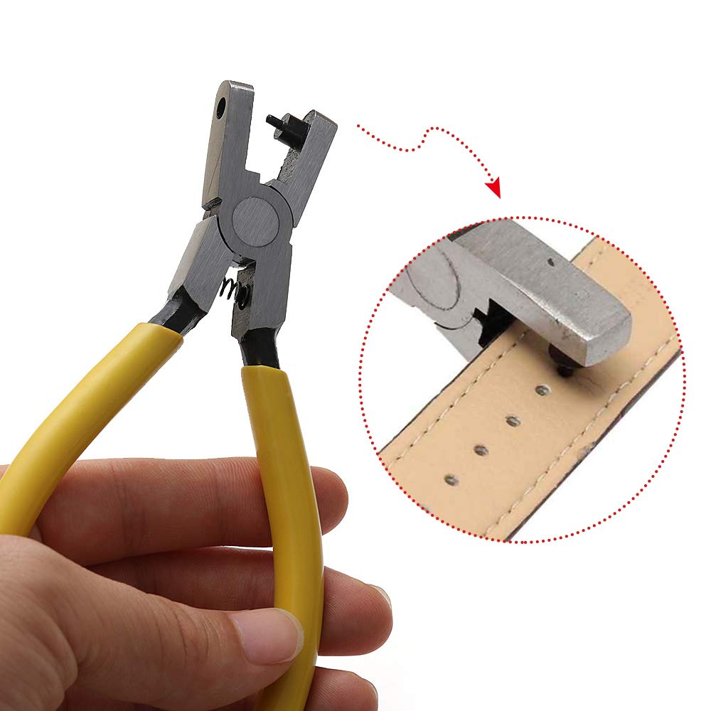 Vkermury 2mm Leather Hole Punch Pliers - Professional Hand Tool for Watch Bands, Belts & Leather Straps | Perfect for DIY Leather Crafting, Watch Repair & Belt Making