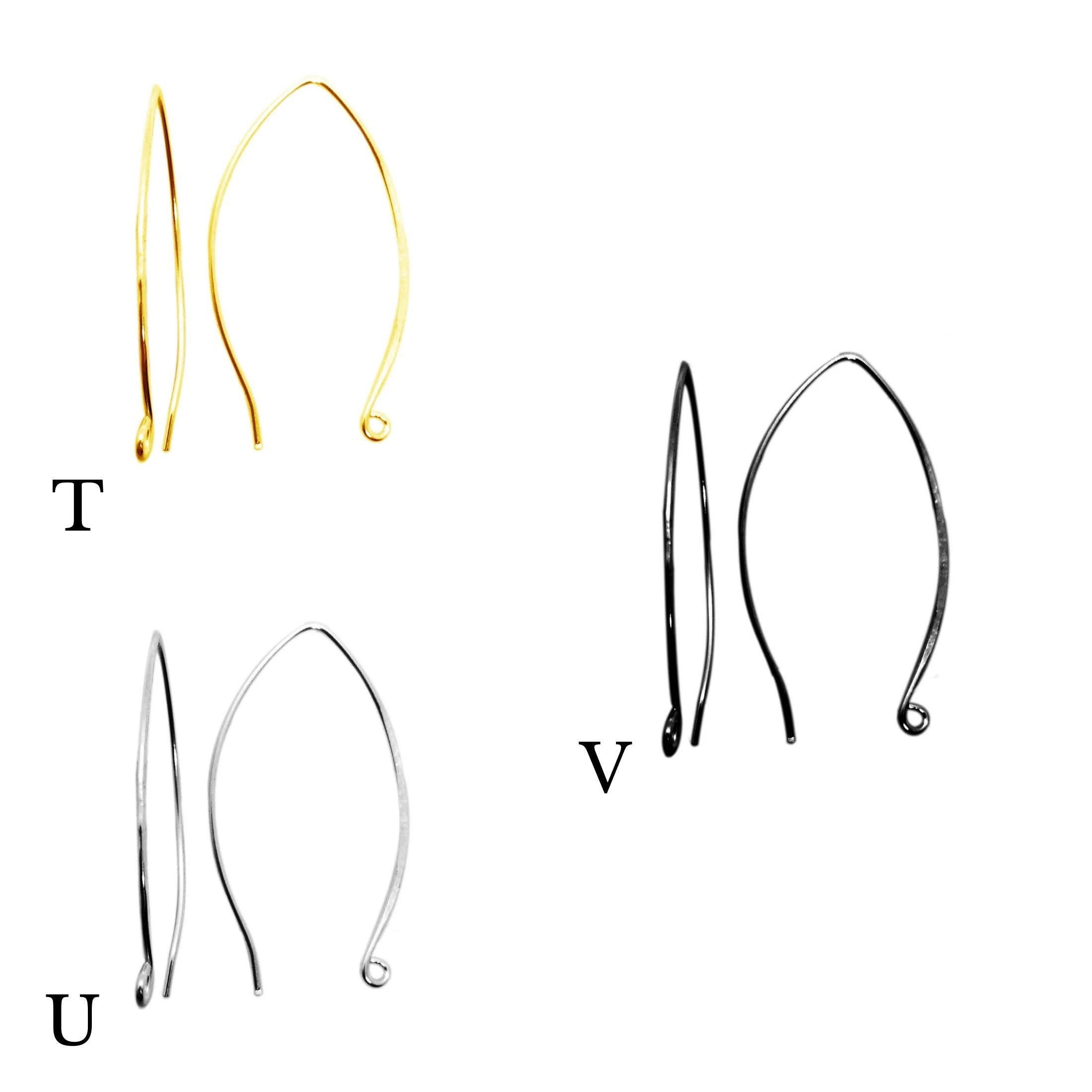 Elegant Marquise Shape Rose Gold Ear Wires - 20 Gauge, 30mm for Handmade Jewelry Making & DIY Earring Design - Perfect for Dangling Earrings, Hook Wires, and Craft Projects