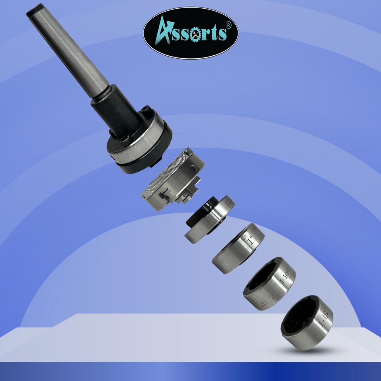 2MT Shank Lathe Tailstock Die Holder - Tapping, Threading, Reaming & Drilling Tool with 65mm Chuck for Metalworking & DIY Projects