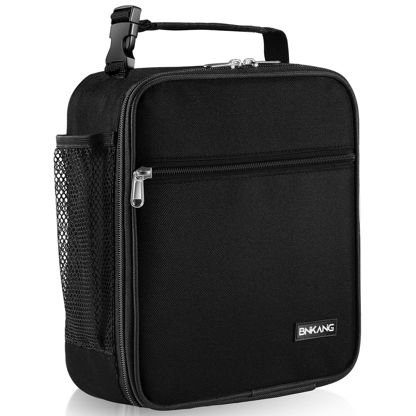 BNKANG Insulated Lunch Bag for Adults - Reusable & Durable Thermal Lunch Box Tote for Men & Women, Perfect for Work, School, Picnics & Outdoor Activities (Black)