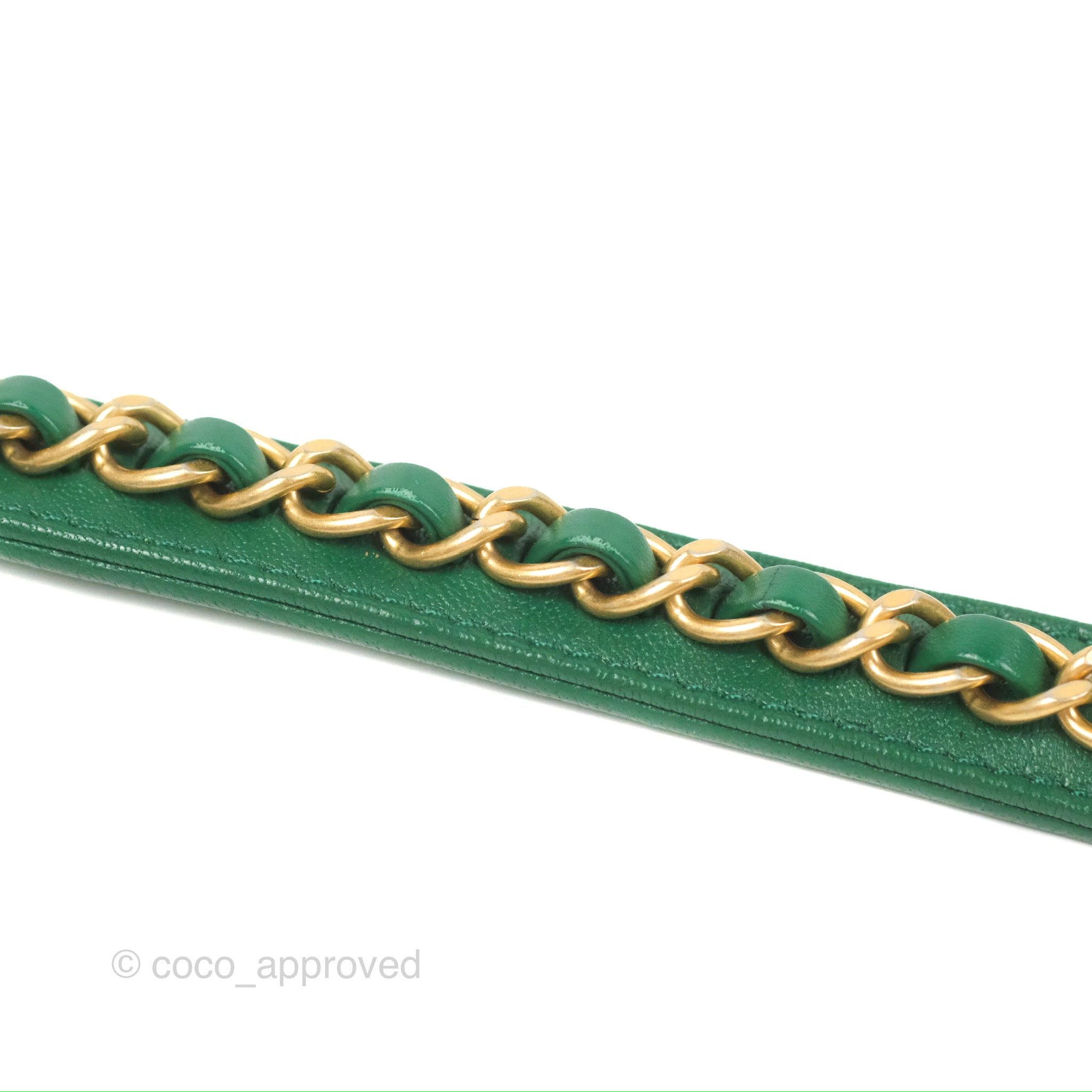 Chanel Chain Infinity Top Handle Bag - Green Lambskin Leather with Aged Gold Hardware - Luxury Crossbody Shoulder Bag for Women, Perfect for Parties, Weddings & Evening Events