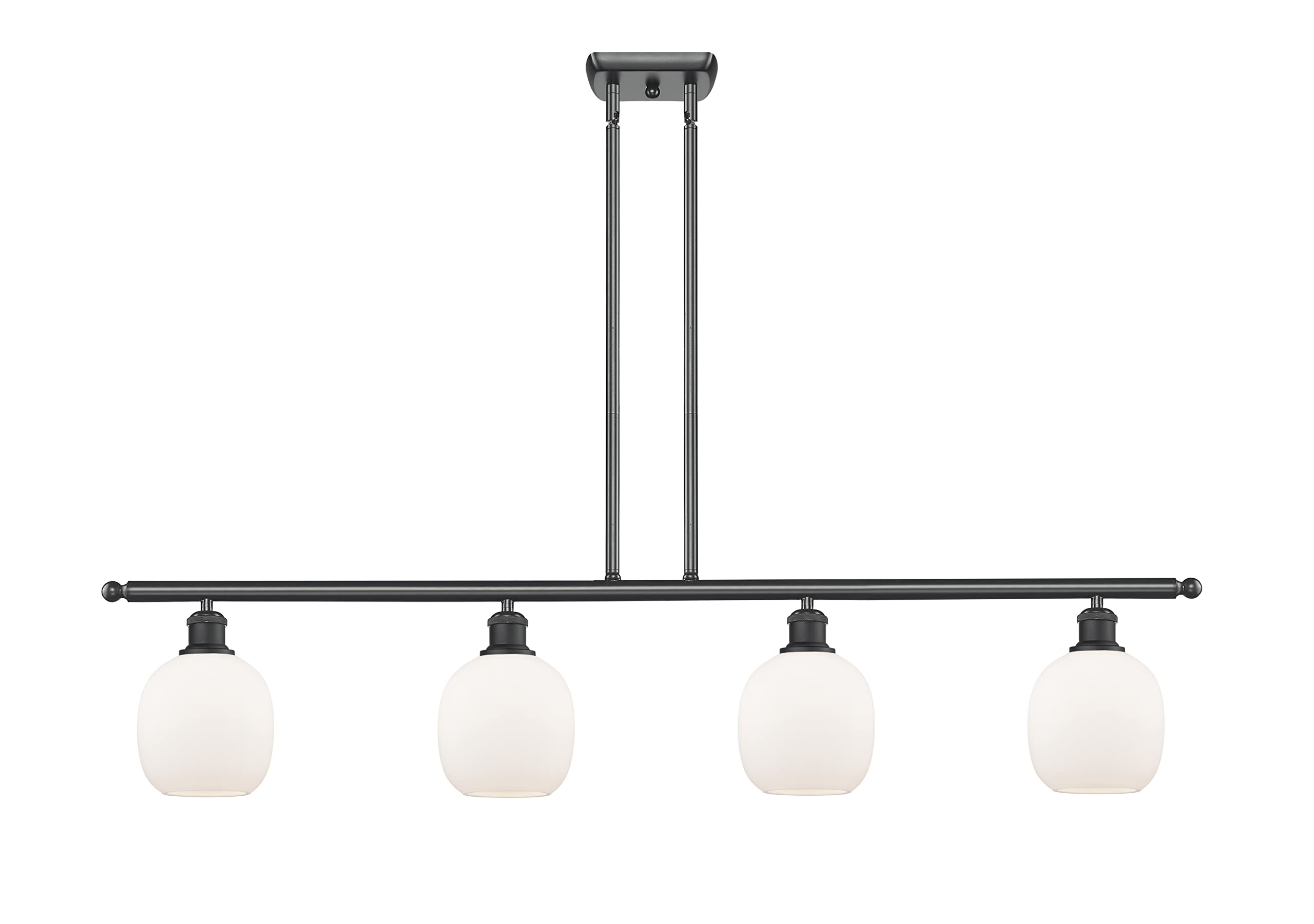 Innovations 516-4I-BK-G101-LED 4 Island Vintage Dimmable LED Pendant Light in Matte Black - Perfect for Kitchen Islands, Dining Rooms & Farmhouse Decor