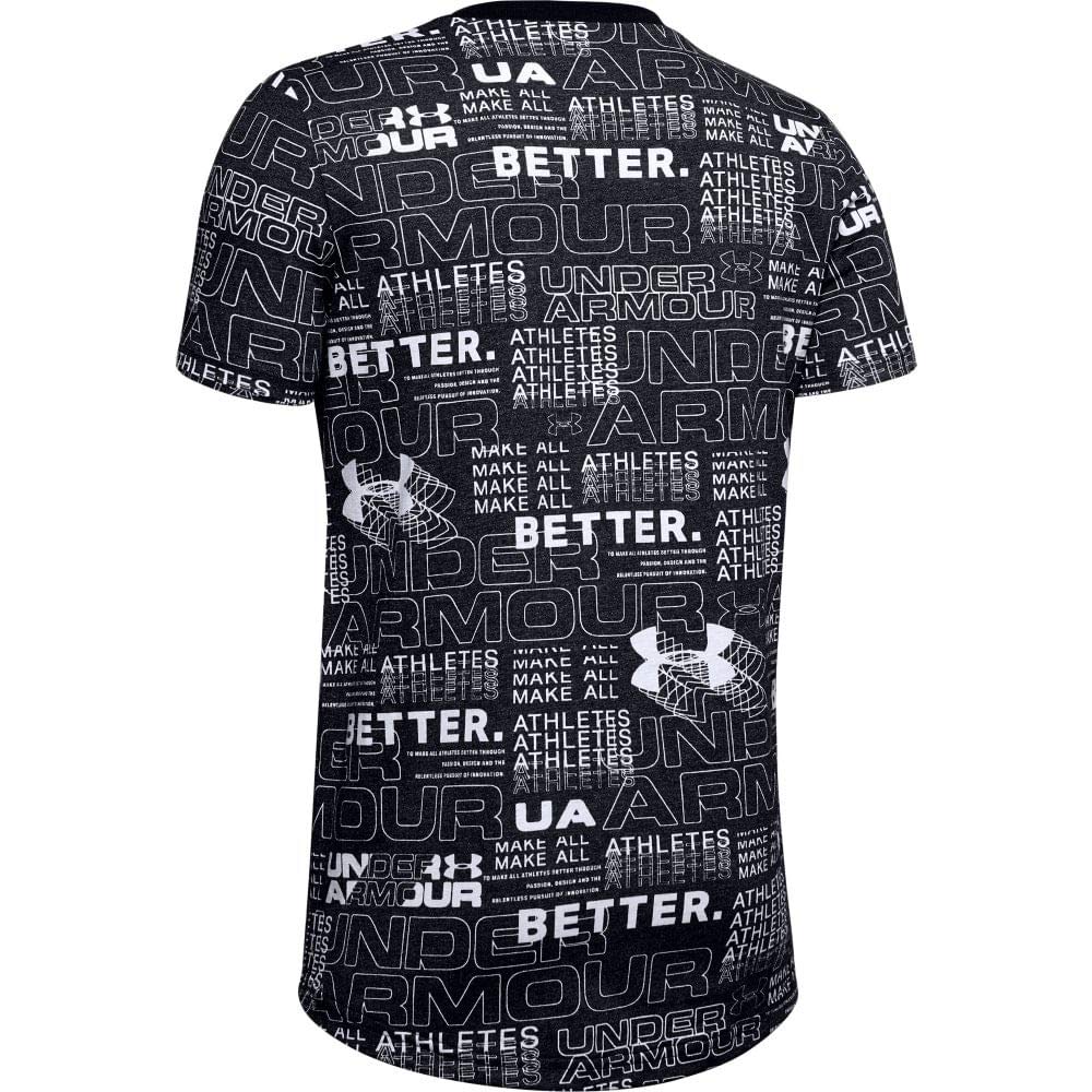 Boys' Under Armour Perpetual Printed T-Shirt - Medium Size in Black & White | Athletic Wear for Kids' Sports & Casual Outfits