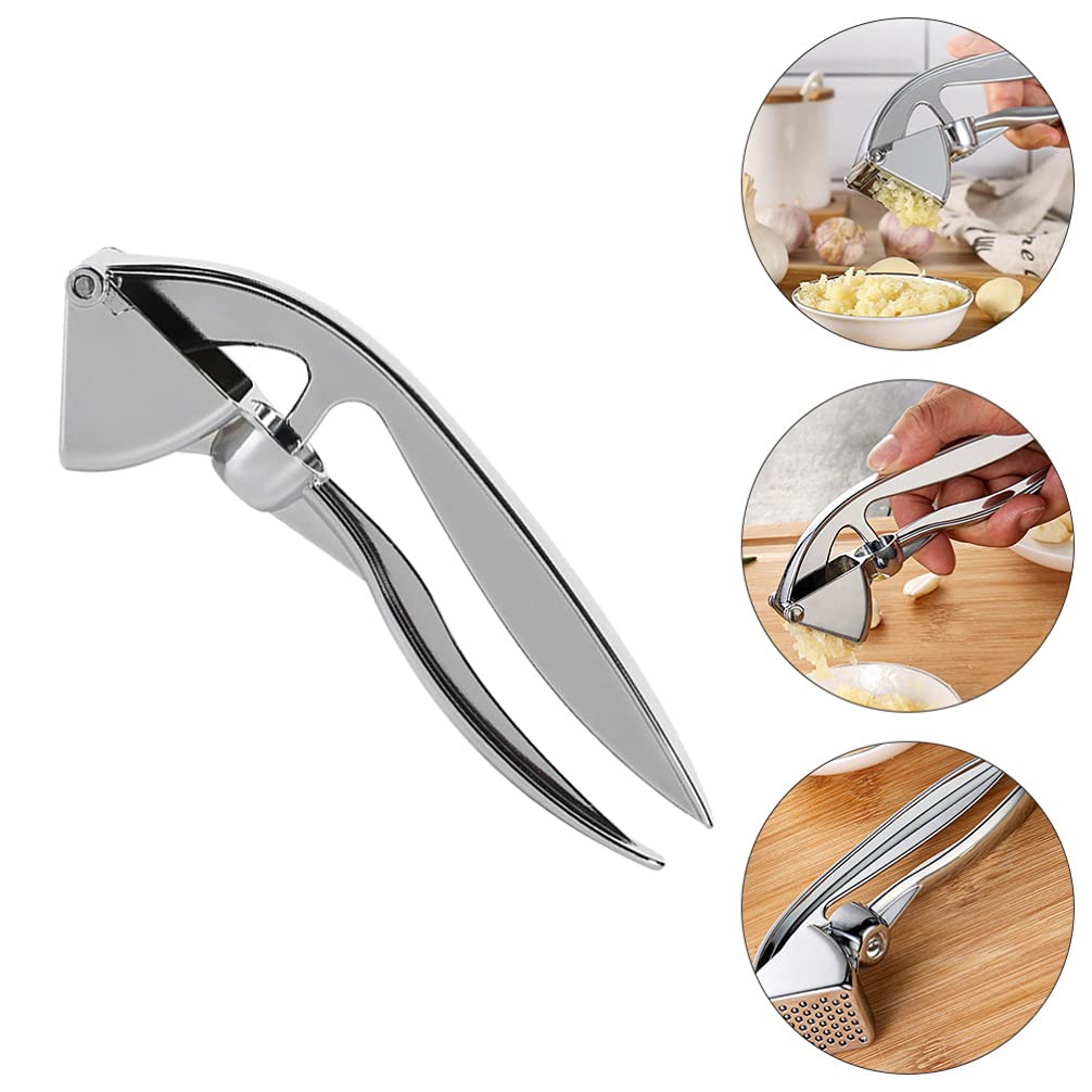 Premium Stainless Steel Garlic Press & Ginger Crusher - Heavy Duty Kitchen Tool for Mincing Garlic, Ginger & More - Perfect for Cooking, Baking & Meal Prep