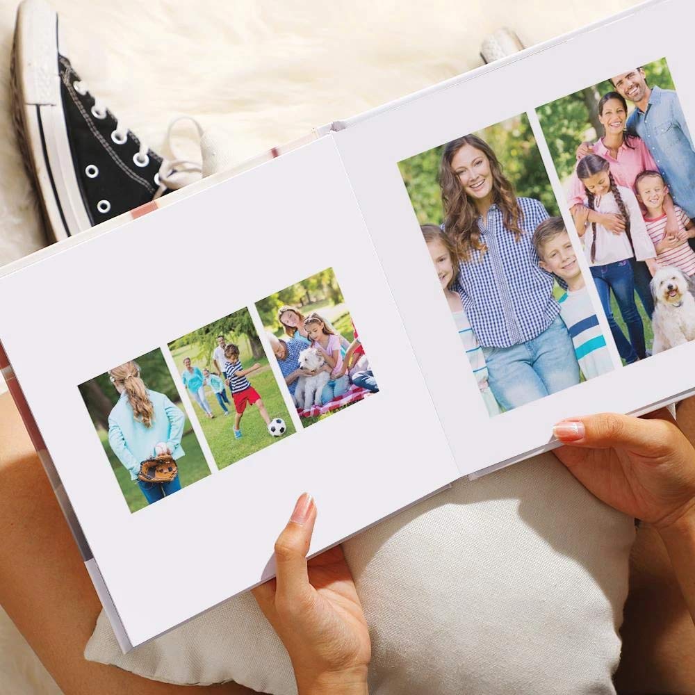 Custom 3D Printed Photo Album Book - Personalized Wedding Anniversary & Baby Memory Gift - 4x4 Inch Keepsake for Couples & Families - Perfect for Home Decor, Travel Scrapbooking & Special Occasions