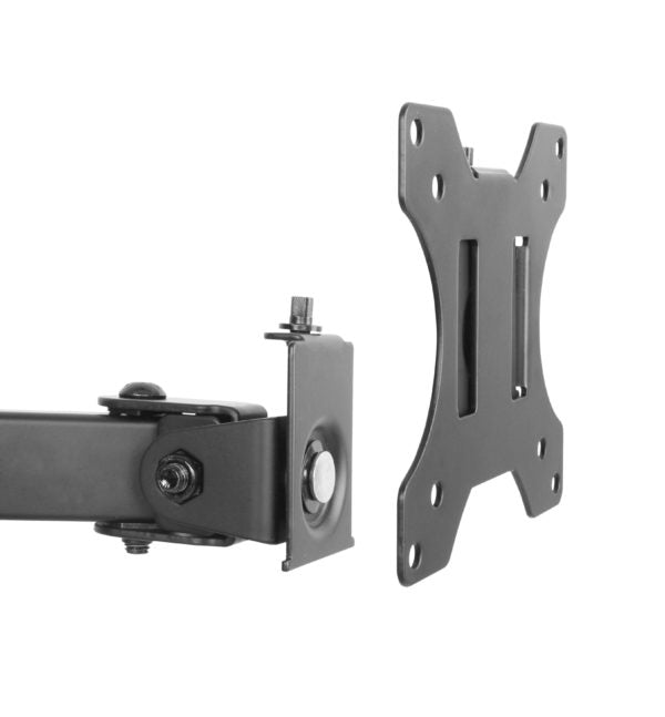 Brateck Dual Monitor Arm - Adjustable Steel Stand for 2 Screens, Ergonomic Desk Mount with Double Joint Articulation - Perfect for Home Office, Gaming & Workspace Setup