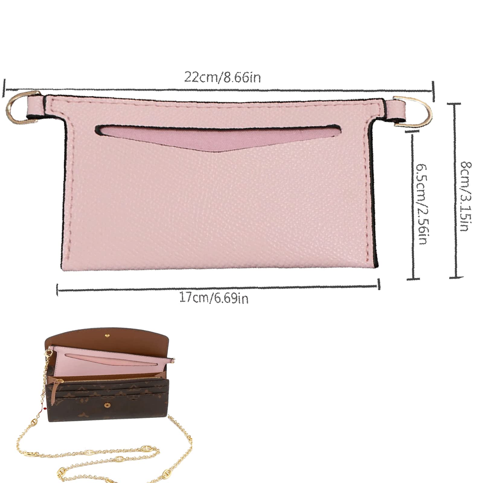 Lckaey Sarah Purse Kit - Detachable Insert Organizer with Emily Wallet & Diagonal Shoulder Bag for Women | Perfect for Travel, Work, and Everyday Use