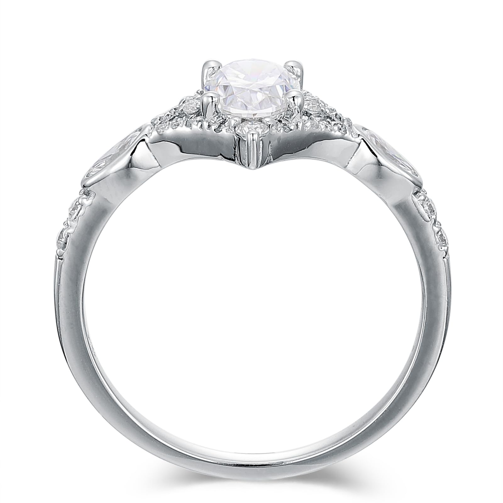 1.10 Carat Diamond Ring for Women - 14K Gold or Platinum Plated Sterling Silver - Perfect for Engagement, Wedding & Anniversary Gifts