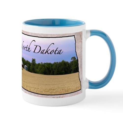 White/Blue Inside - North Dakota Mugs