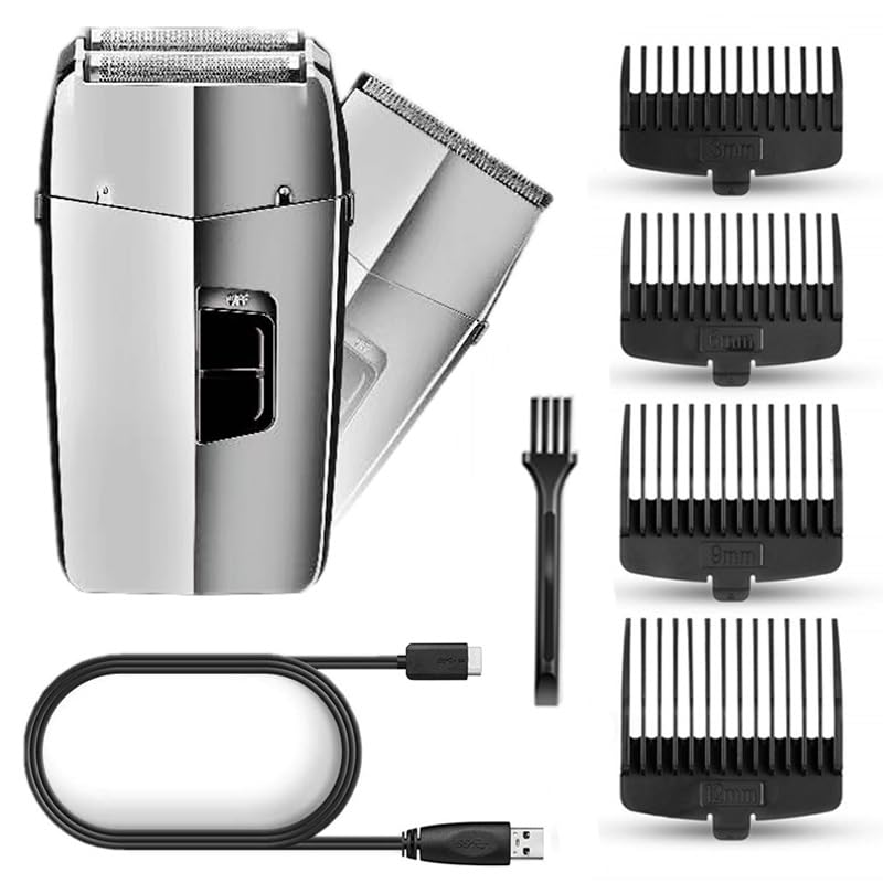 Premium Waterproof 2-in-1 Electric Razor & Beard Trimmer for Men - Rechargeable Foil Shaver with Bald Shaving Feature | Perfect for Travel, Gym & Daily Grooming Routine