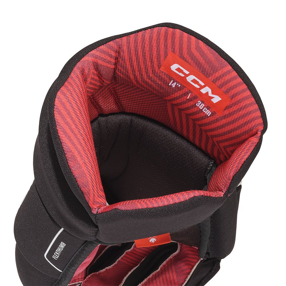 CCM Next Junior Ice Hockey Gloves - Youth Protective Hockey Gloves for Boys & Girls - Perfect for Ice Skating, Hockey Practice & Games