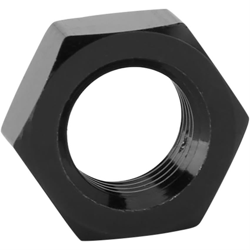 Black Aluminum Jam Nuts 1/2-20 Thread (12 Pack) - Secure Fasteners for Automotive, Machinery & DIY Projects