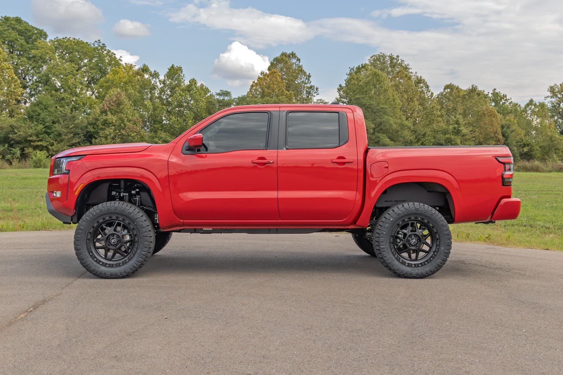 Rough Country Steel Rear Wheel Well Liners for 2022-2024 Nissan Frontier (Model 4301) | Durable Off-Road Protection & Mud Guards for Truck Adventures