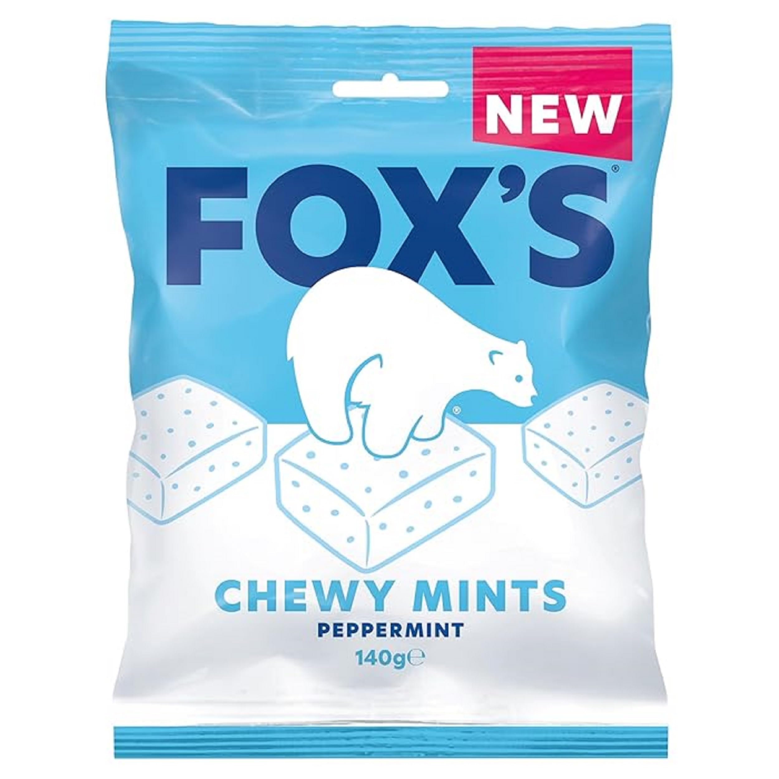 Fox's Chewy Mints Peppermint Candy - 140g (Pack of 2) - Refreshing Breath Mints for Office, Travel & After Meals