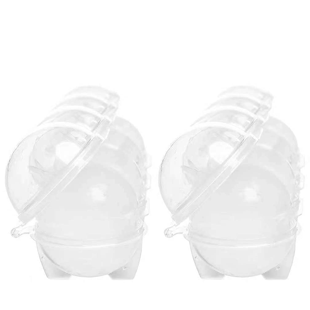 Premium 4-Hole Ice Ball Maker for Whiskey & Cocktails - Stainless Steel Ice Tea Maker & Pellet Ice Mold - Perfect for Popsicles, Iced Tea & Fruit Drinks (2-Piece Set) - Ideal for Home Bars, Parties & Entertaining