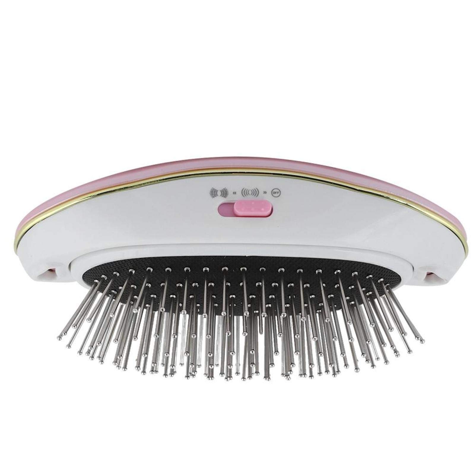 Electric Massage Hairbrush for Hair Growth - Portable Lightweight Scalp Massager Brush to Reduce Hair Loss & Stimulate Circulation (Pink) | Perfect for Home, Travel & Salon Use