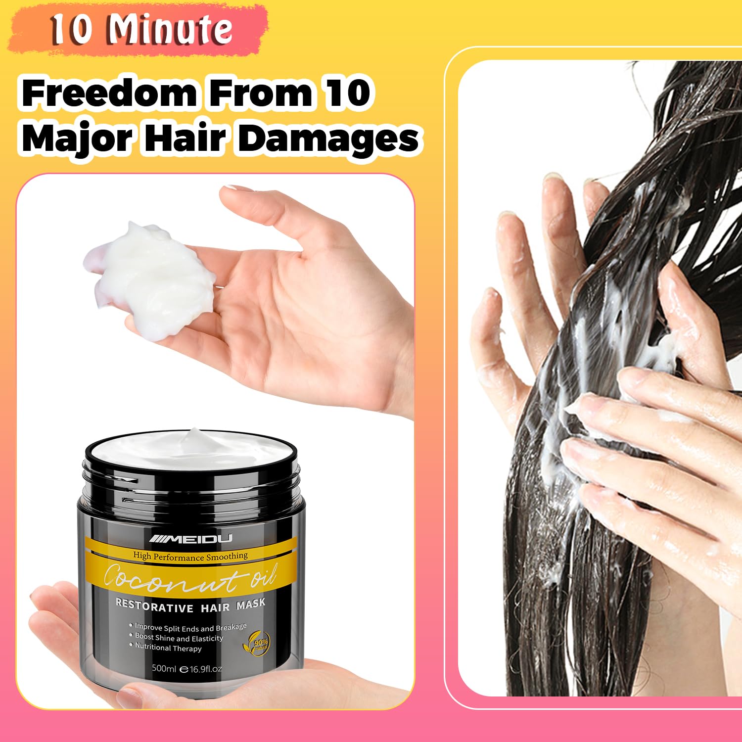 **Keratin Hair Dye Shampoo & Conditioner Set – Gray Coverage & Damage Repair for Color-Treated Hair (500ml x 2) – Perfect for Salon-Quality At-Home Hair Care**