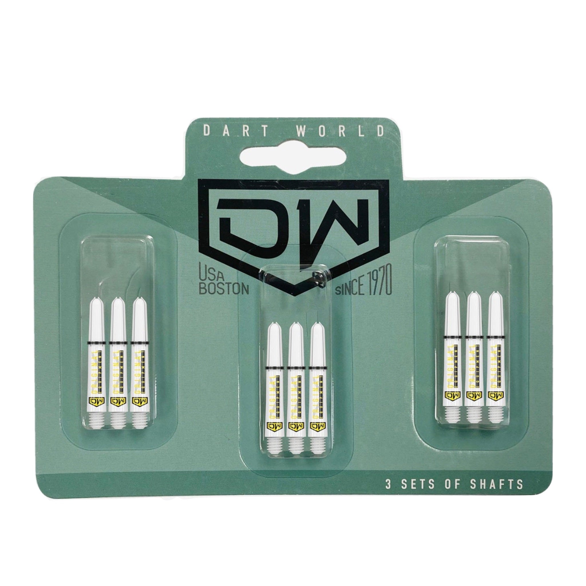 DART WORLD Clinch Darts Shafts 3PK - White | Professional Dart Accessories for Tournament & Home Play | Perfect for Bars, Game Rooms & Competitive Players