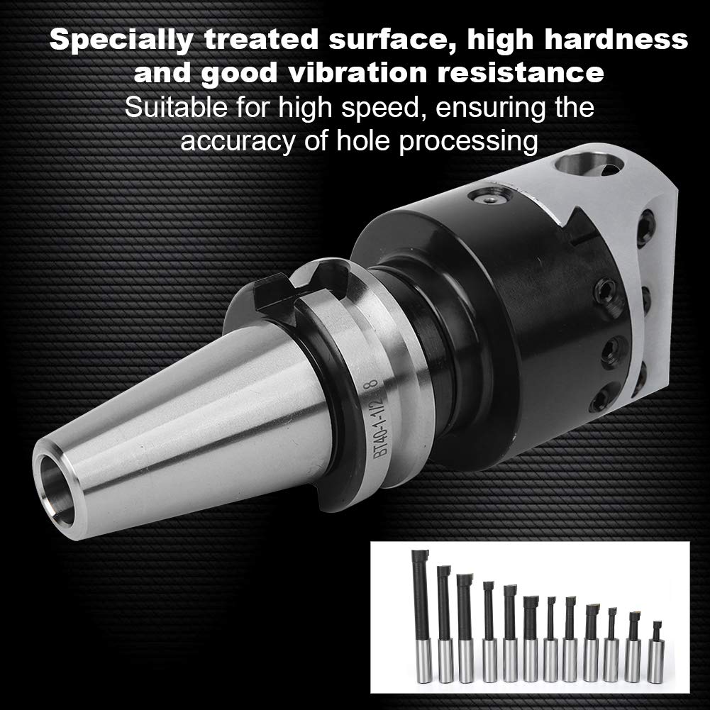 BT40-F1-18-12PCS High Precision CNC Boring Cutter Set - Durable Long Life Milling Tool Kit with Excellent Hardness & Toughness for CNC Milling Machines & Boring Machines - Perfect for Metalworking, Automotive Parts Manufacturing & Industrial Machining