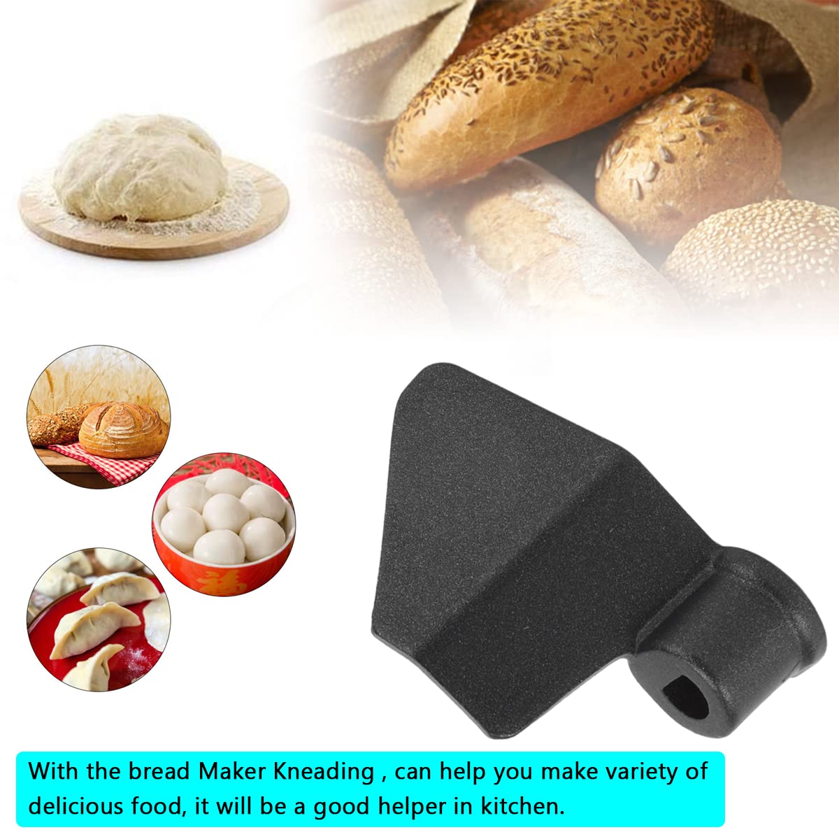 2 Pack Non-Stick Coated Carbon Steel Bread Maker Paddles - Replacement Blades for Bread Machine | Perfect for Homemade Bread, Rolls & Dough Kneading