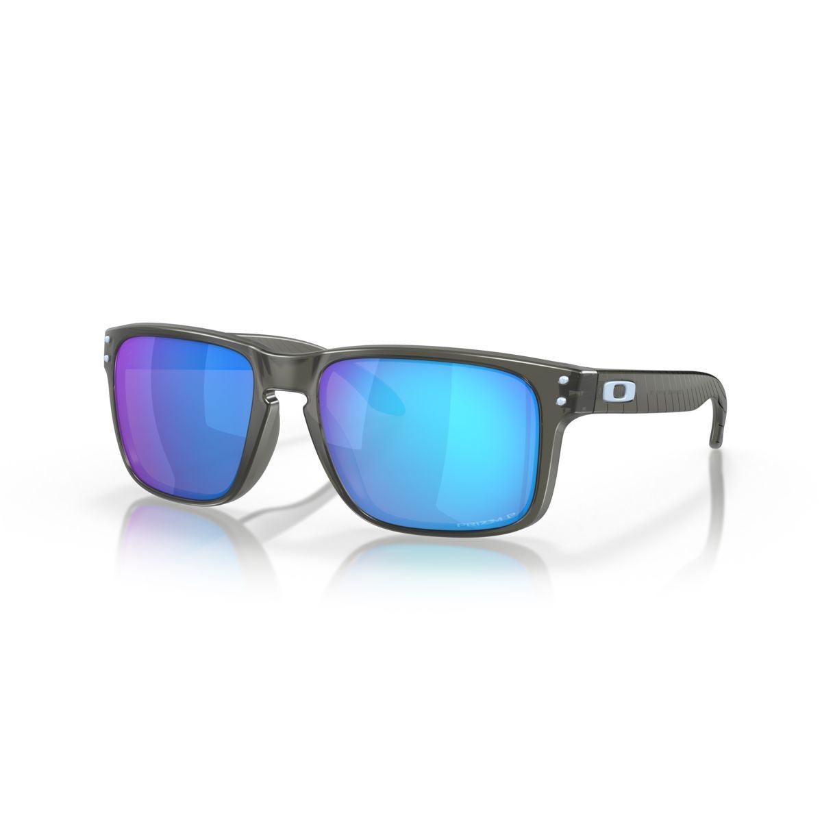 Oakley Holbrook Sunglasses - Matte Grey Smoke Frame with Prizm Sapphire Polarized Lenses (Low Bridge Fit) for Men & Women - Model 0OO9244 924465 - Perfect for Driving, Outdoor Sports & Everyday Fashion