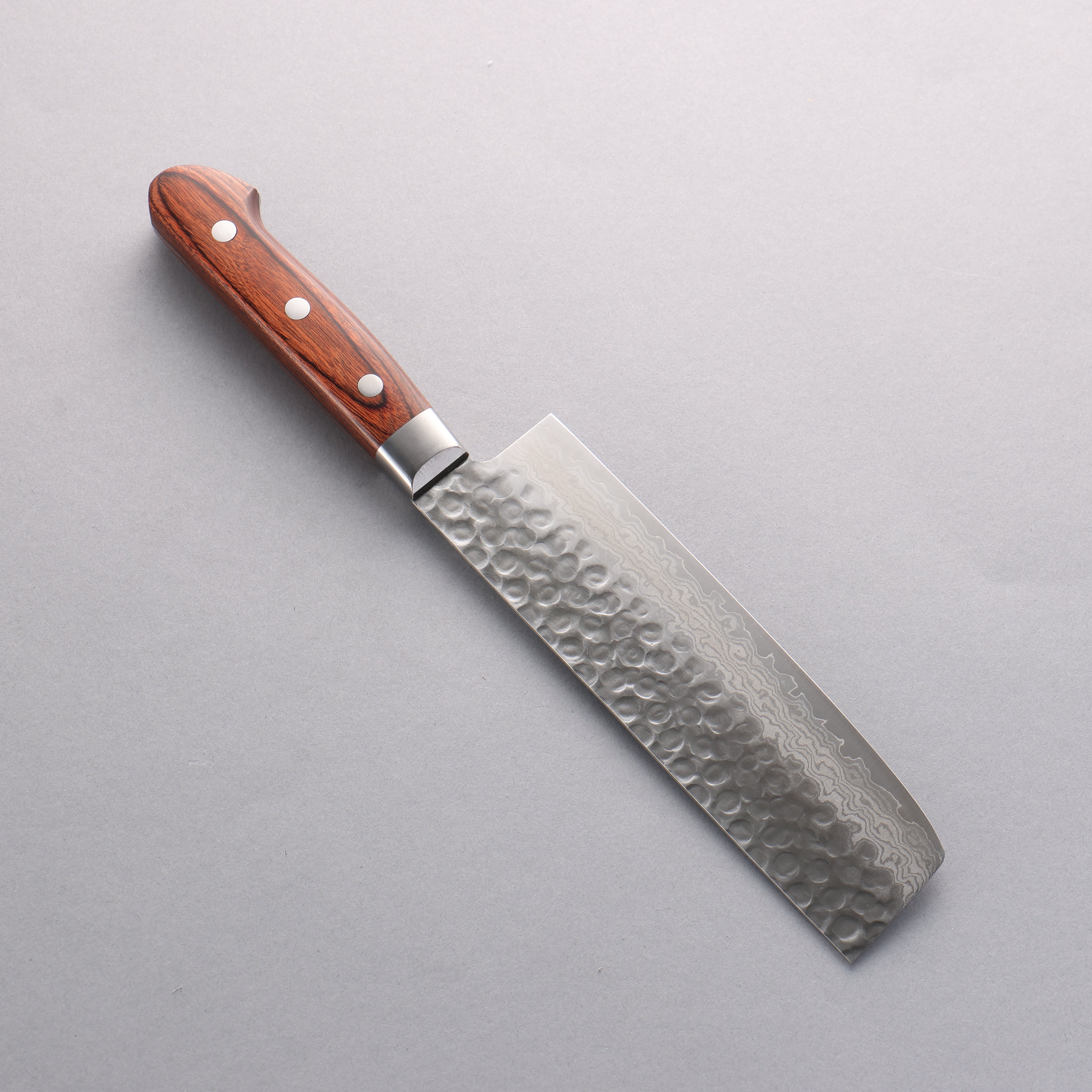 Premium Seisuke VG10 17-Layer Damascus Nakiri Knife - 165mm Japanese Kitchen Knife with Mahogany Handle - Perfect for Slicing Vegetables, Fruits & Sushi Preparation