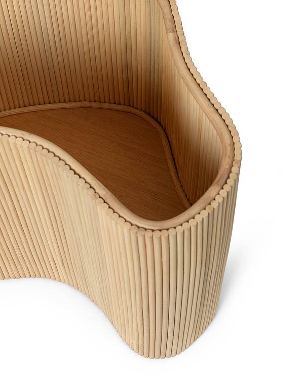 FERM LIVING Isola Storage Table - Natural Wood Side Table with Shelf for Living Room, Bedroom & Office Organization