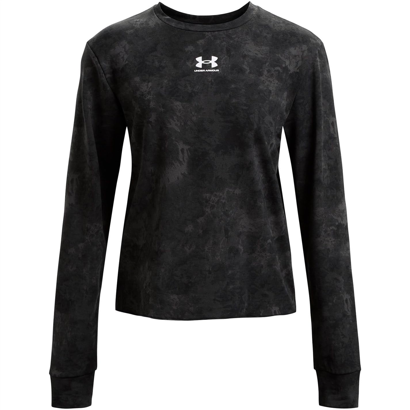 Under Armour Women's Rival Terry Crew Sweater - Black, Size L | Soft Cotton Pullover for Casual Wear, Gym & Outdoor Activities
