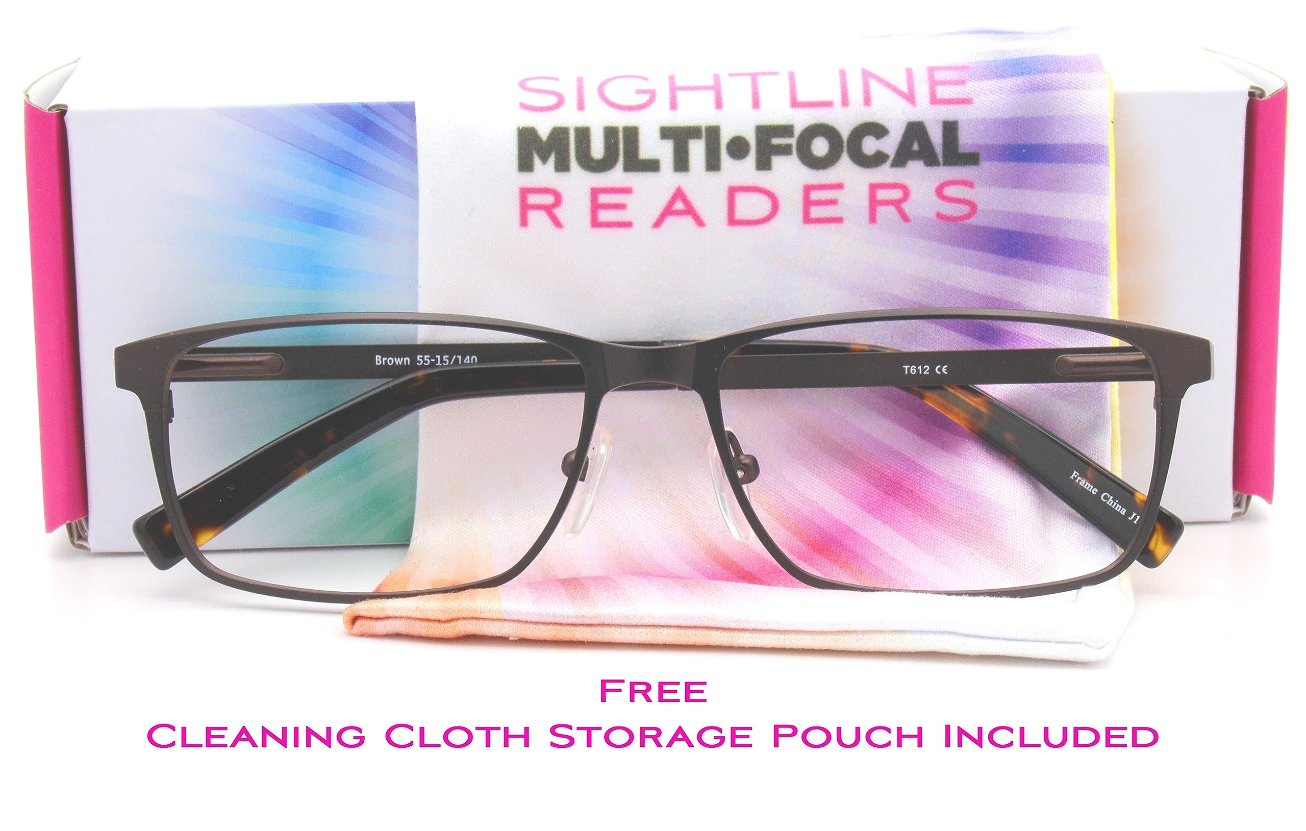Progressive Power Reading Glasses for Women & Men - Multifocal Lenses for Computer, Reading & Close Work - Fashionable & Comfortable Eyewear for Office, Home & Daily Use