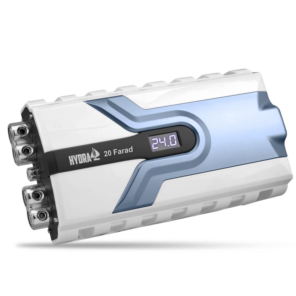 2.0 Farad Digital Power Capacitor - High Performance Car Audio Capacitor for Amplifiers & Subwoofers - Reduce Voltage Drops & Improve Bass Response - Perfect for Car Audio Systems & Sound Upgrades