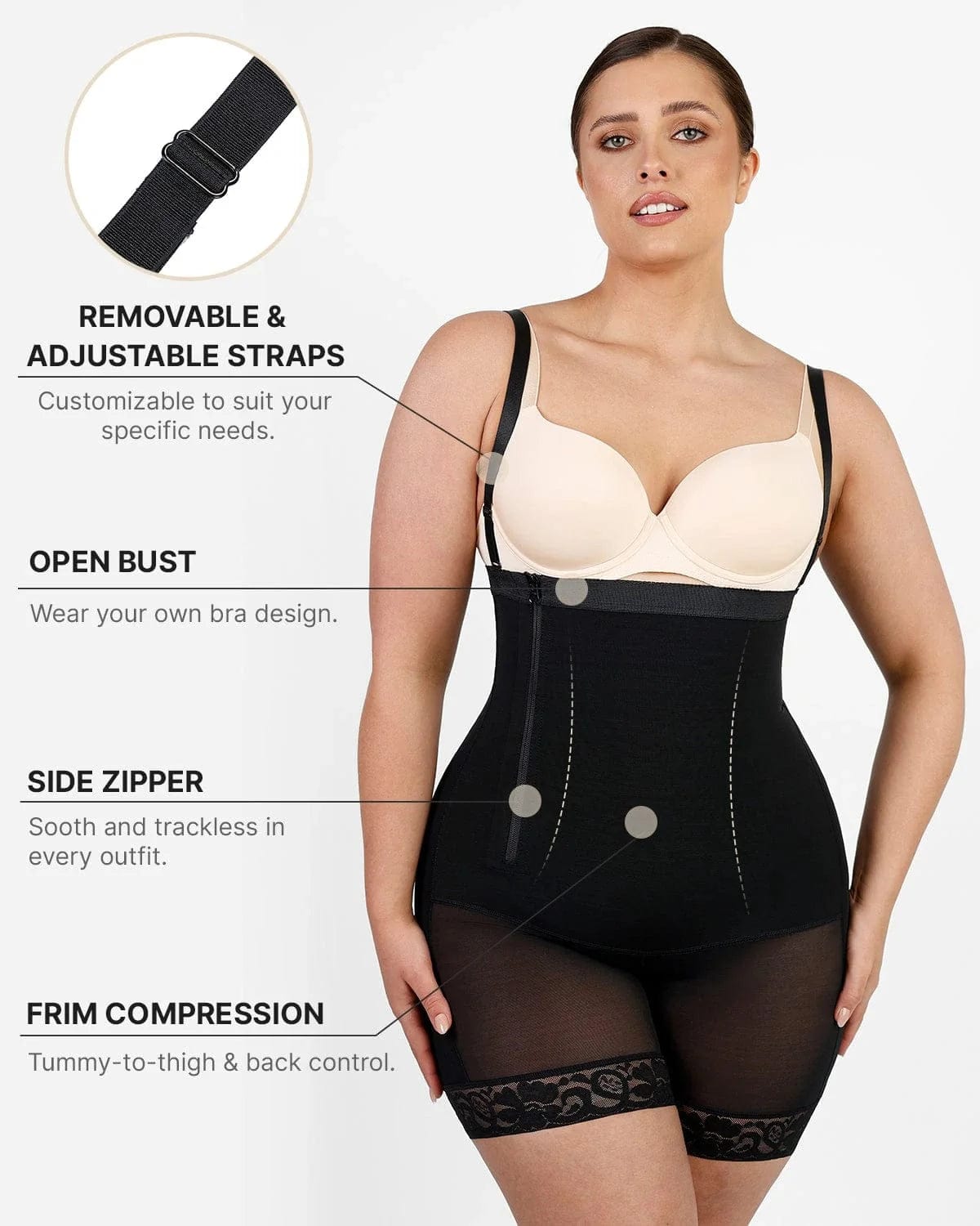 AirSlim® Plus Curve Side Zipper Shorts for Women - High Waist Slimming Workout Running Yoga Shorts with Pockets - Perfect for Gym, Jogging & Lounge Wear