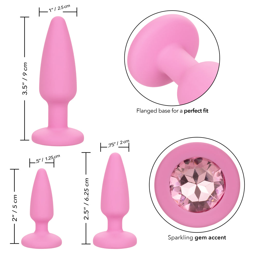 Premium Crystal Anal Plug Training Kit for Beginners – Comfortable, Safe & Discreet – Perfect for Solo Play, Couples & Sensual Exploration