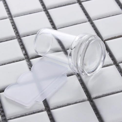BNF Transparent Nail Stamper - DIY Jelly Silicone Stamper for French Nails & Manicure Kits | Professional Nail Art Tool with Clear Plate | Perfect for Home Nail Stamping & Salon French Manicures