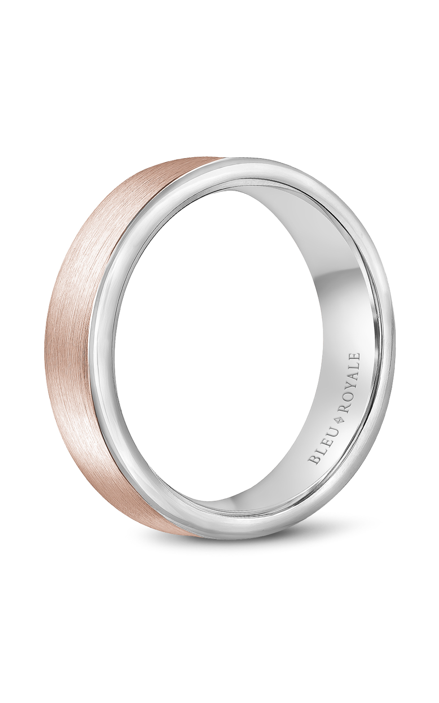 Bleu Royale Men's Wedding Band Ring - 14K White Gold Classic Comfort Fit Wedding Ring for Men - Perfect for Engagement, Anniversary & Special Occasions