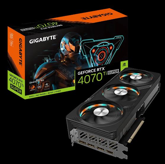 Gigabyte RTX 4070Ti SUPER OC 16GB GDDR6X Graphics Card - High Performance Gaming GPU for 4K Gaming, VR, and Content Creation