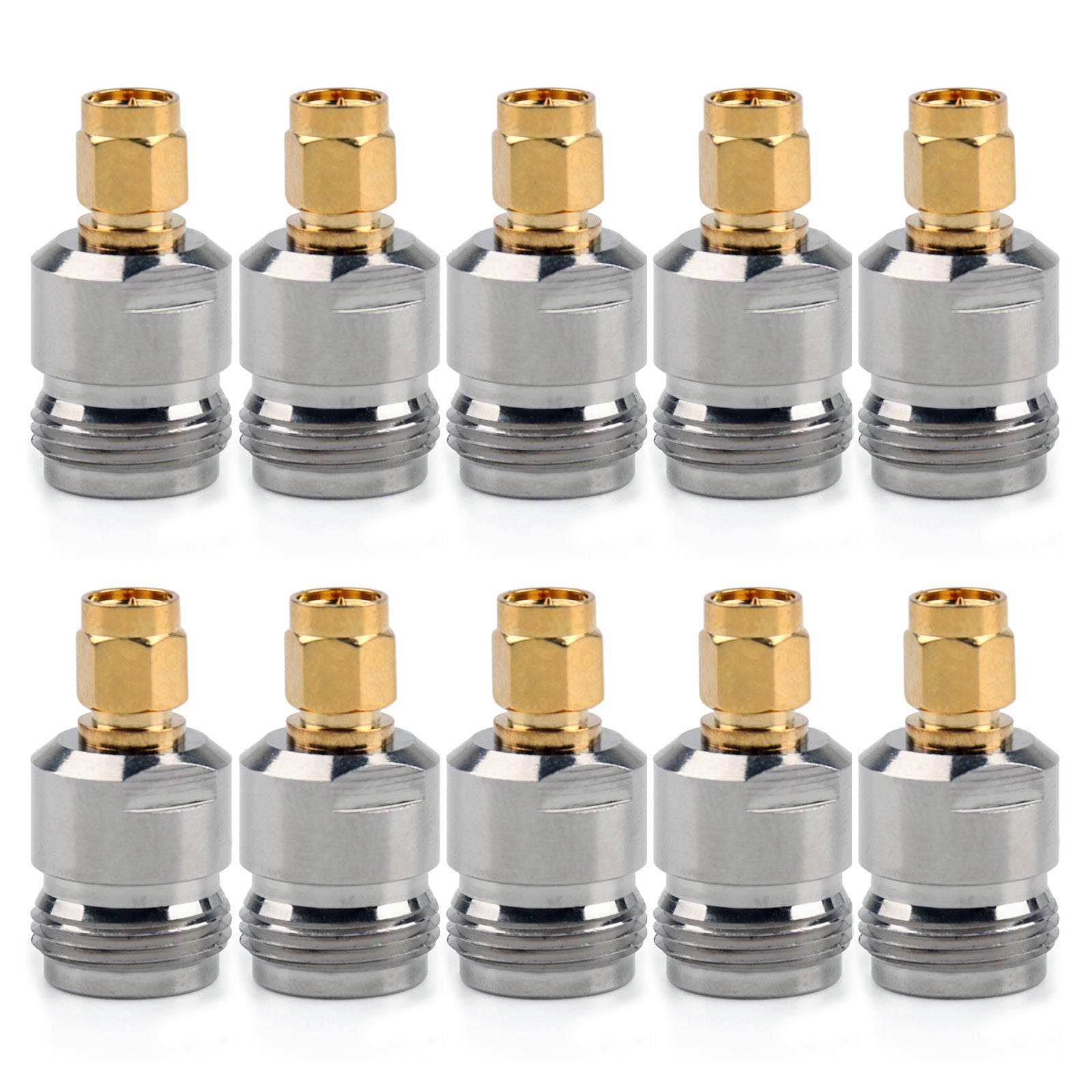 10Pcs RF Adapter N Jack Female to SMA Male Straight Connector - Perfect for Ham Radio, Antenna, and Wireless Communication Equipment