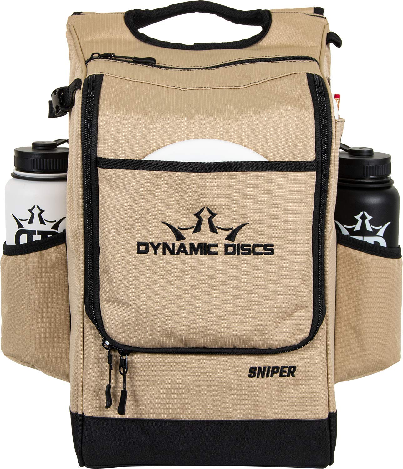 Dynamic Discs Sniper Disc Golf Backpack - 16 Disc Storage with Zippered Accessory Pocket & Dual Water Bottle Holders | Perfect for Tournament Play & Outdoor Disc Golf Adventures
