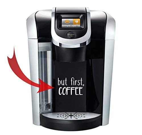 Funny Coffee Decal Sticker for Keurig & Nespresso Machines - Perfect for Coffee Mugs, Espresso Makers & Kitchen Decor - Great Gift for Coffee Lovers - Use at Home, Office or Cafe