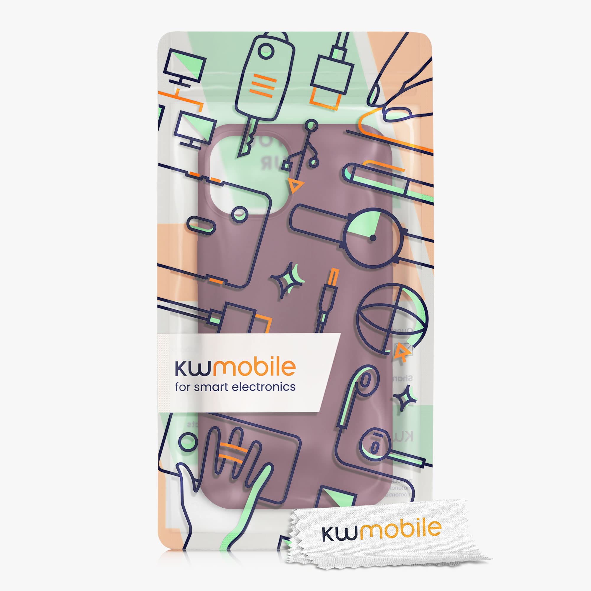 kwmobile Shockproof TPU Silicone Case for Apple iPhone 13 - Soft Matte Finish Protective Phone Cover in Tawny Red | Perfect for Everyday Use, Work & Travel Protection