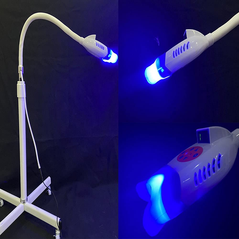 Professional 36W Teeth Whitening Lamp with LED Blue/Red Light - Dental Bleaching Machine for Clinics & Beauty Salons - Includes 10pcs LED & Floor Stand (Fast US Shipping) - Perfect for Professional Teeth Whitening Treatments & At-Home Dental Care