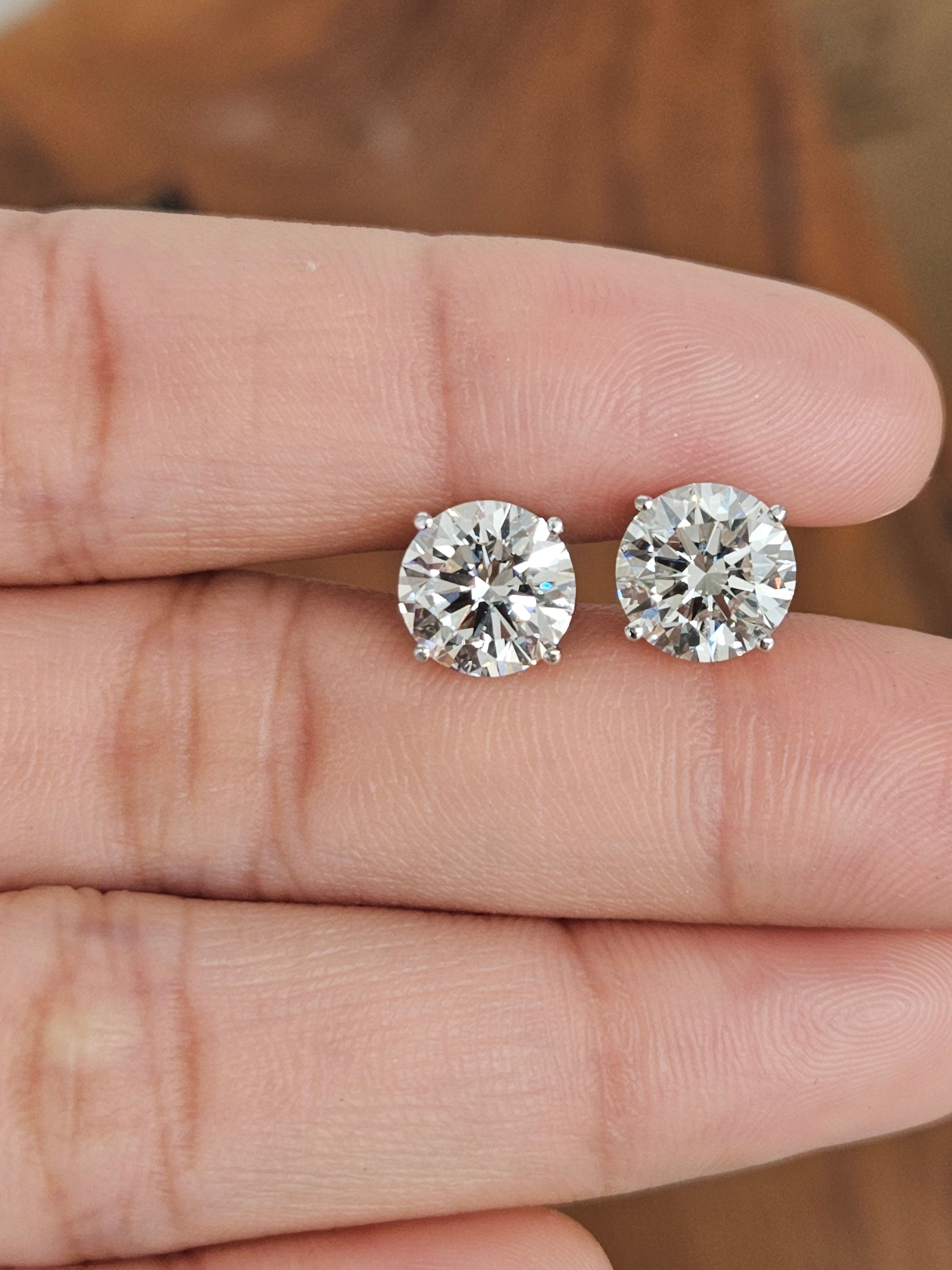 4.16 CTTW Lab-Created Diamond Stud Earrings for Women - Sparkling Elegance for Everyday Wear & Special Occasions
