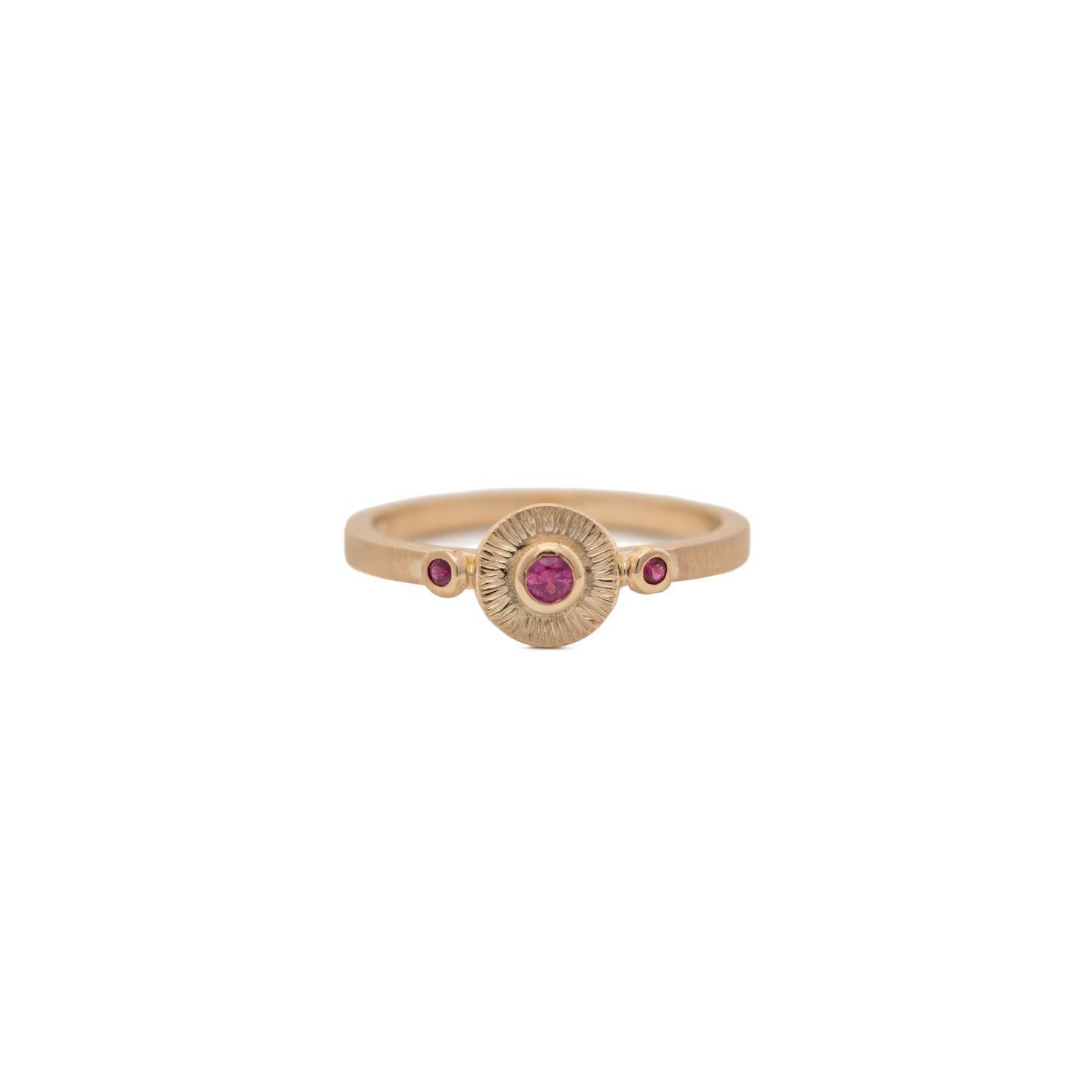14k Gold Ring for Women - Elegant Solaris Design, Dainty Stackable Band, Perfect for Engagement, Wedding, Anniversary & Everyday Wear