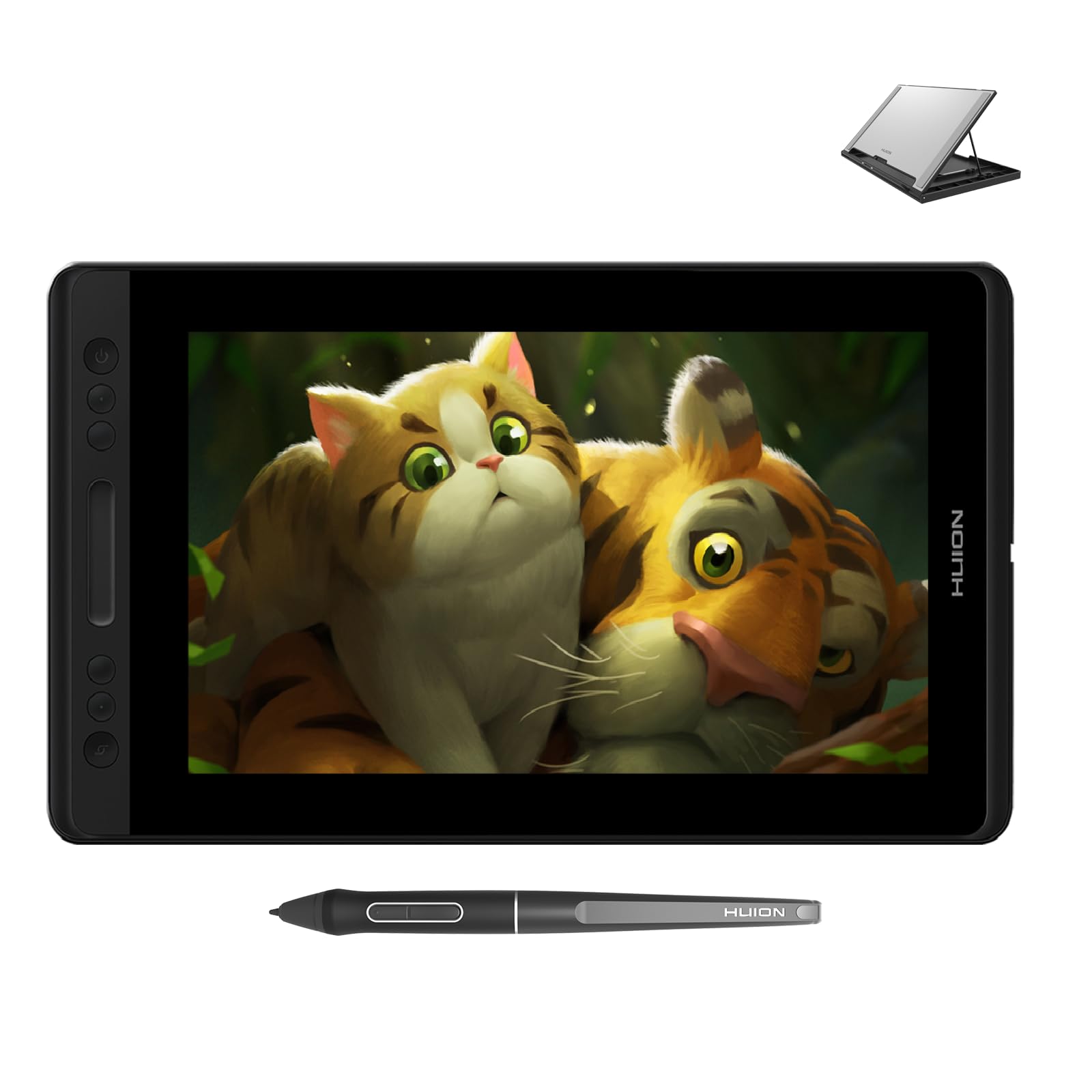 HUION KAMVAS Pro 13 Drawing Tablet with Stand - 13.3 Inch Full-Laminated Anti-Glare Screen, 8192 Pressure Levels, Battery-Free Stylus - Compatible with Windows, Mac, Linux - Perfect for Digital Art, Animation & Graphic Design