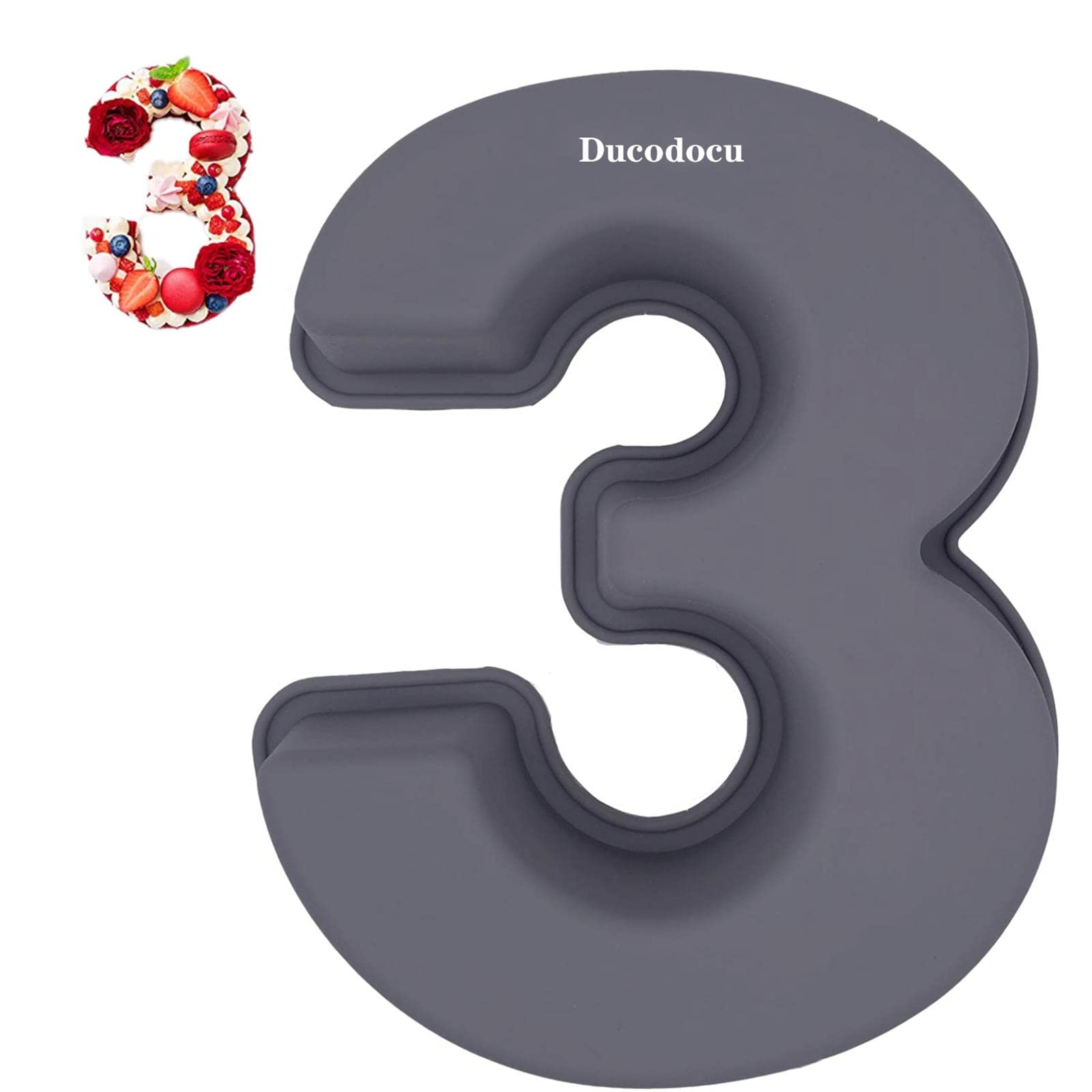 3D Silicone Cake Mold - Large Number 3 Cake Pan for DIY Baking | Non-Stick, Reusable Cake Tin for Birthday, Wedding & Anniversary Cakes | Perfect for Party Decorations and Special Occasion Desserts