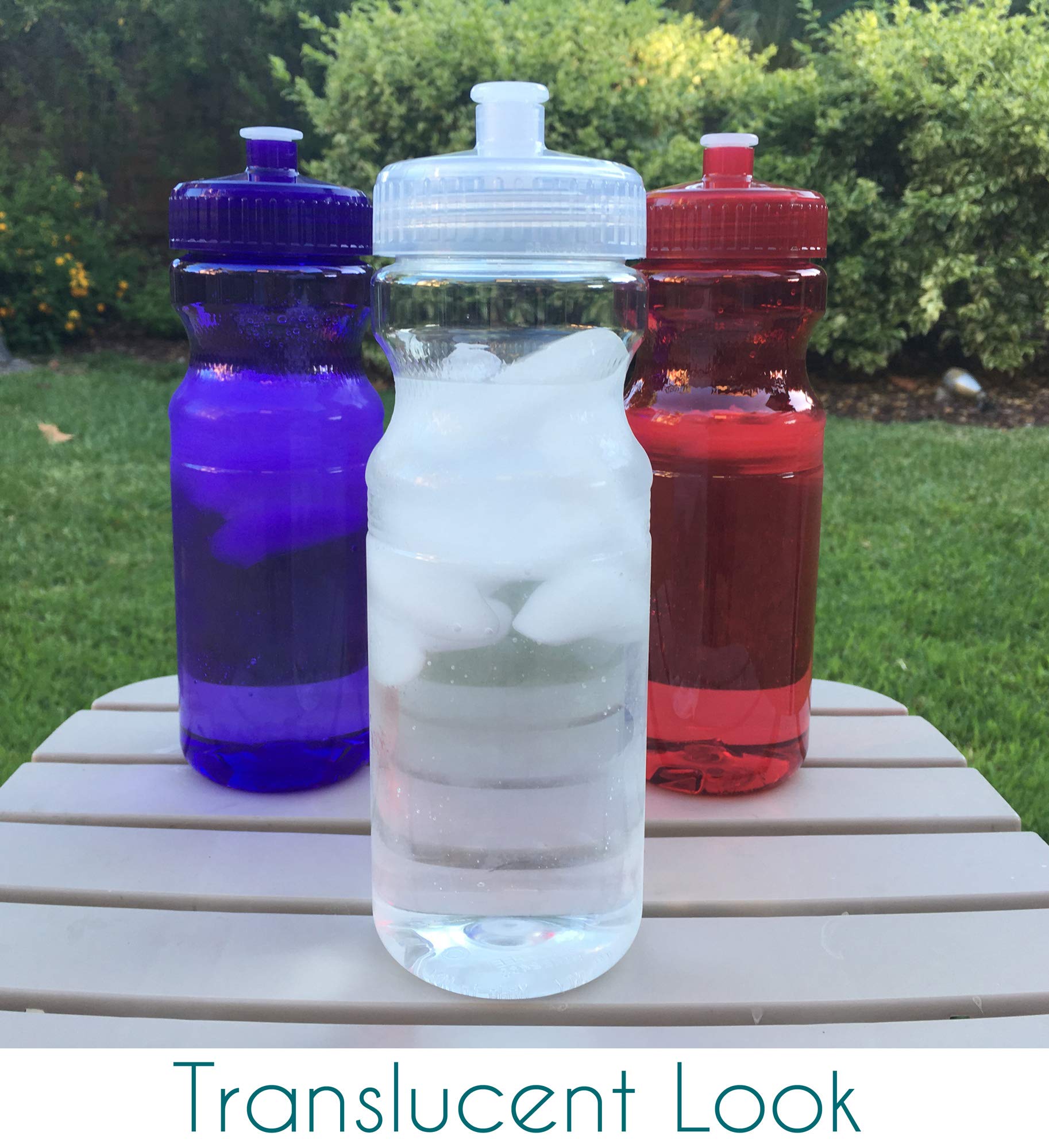 BPA-Free 24oz Water Bottles (100 Pack) - Rolling Sands USA Made - Durable & Reusable for Gym, Office, School, Sports & Outdoor Activities