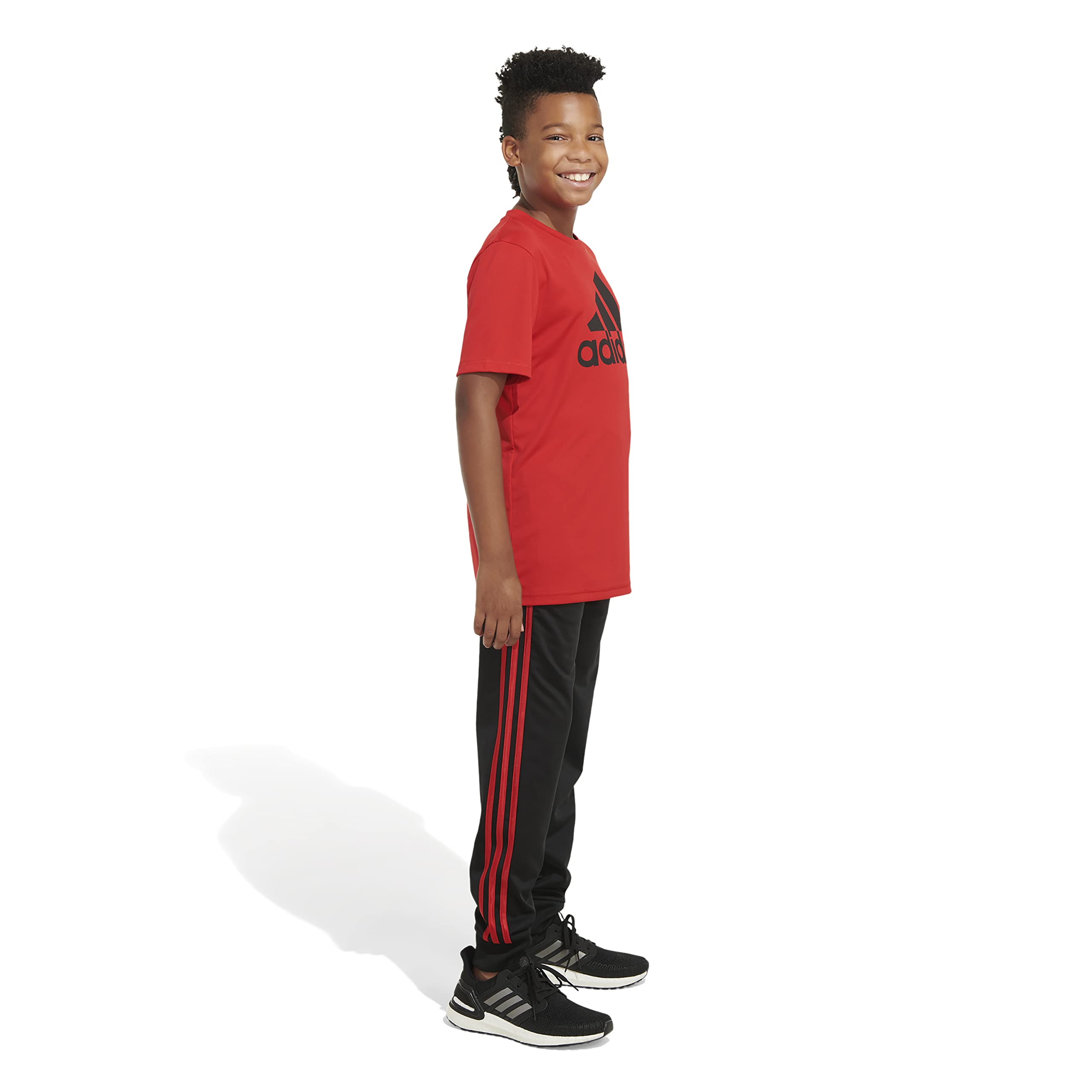 Adidas Boys' Elastic Waistband Classic 3s Tricot Jogger Pants - Comfortable Athletic Running & Casual Wear for Kids